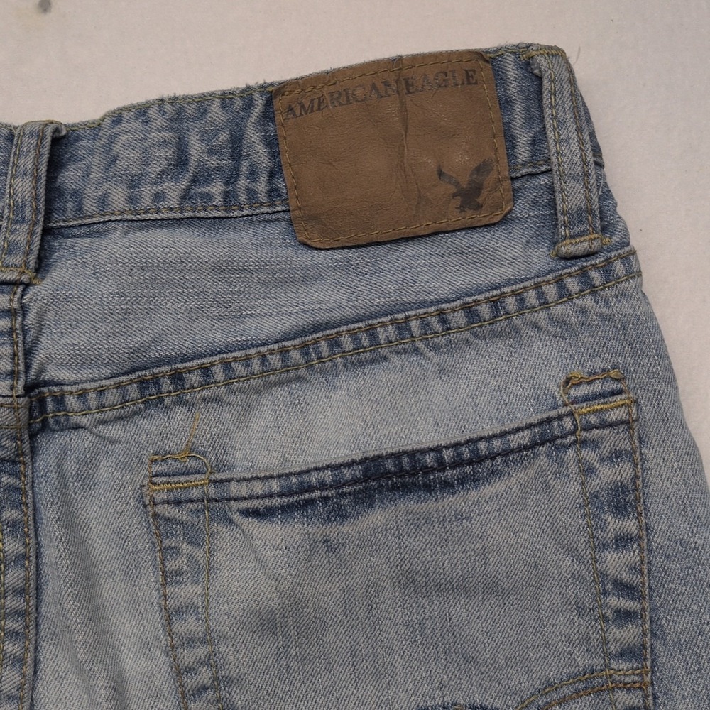 American Eagle Jeans Mens 30x32 Blue Original Boot Cut Western Cowboy Faded - Picture 10 of 13